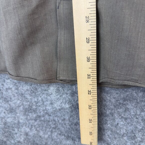 G.H. Bass & Co. Shirt Men 16.5 32/33  Brown Herringbone Long Sleeve Button-Up - Picture 11 of 12